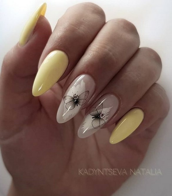 Conception d'ongles pointus: ongles pointus à la mode - idées de photos dans différentes techniques