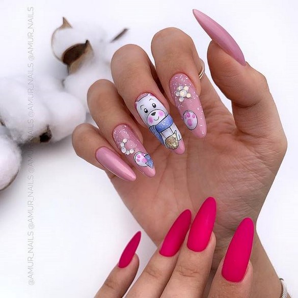 Conception d'ongles pointus: ongles pointus à la mode - idées de photos dans différentes techniques