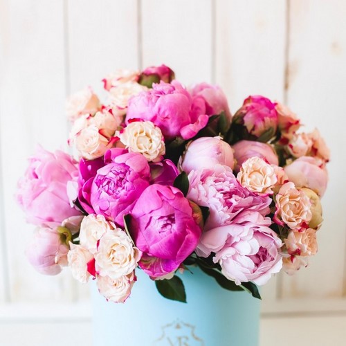 Les plus beaux bouquets de pivoines: design, tendances florales, idées de design