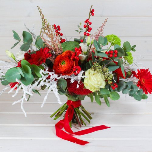 Les plus beaux bouquets d'hiver. Photo de l'idée de bouquets avec une ambiance hivernale