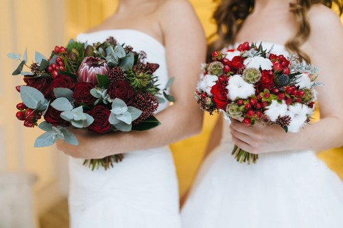 Les plus beaux bouquets d'hiver. Photo de l'idée de bouquets avec une ambiance hivernale