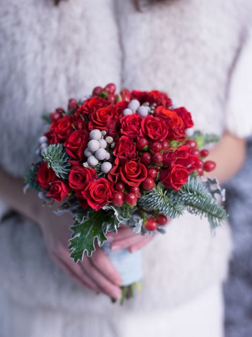 Les plus beaux bouquets d'hiver. Photo de l'idée de bouquets avec une ambiance hivernale