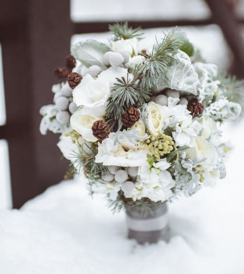 Les plus beaux bouquets d'hiver. Photo de l'idée de bouquets avec une ambiance hivernale