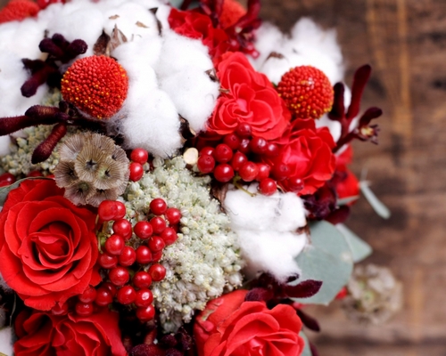 Les plus beaux bouquets d'hiver. Photo de l'idée de bouquets avec une ambiance hivernale