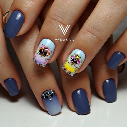 Madingas pilkas manikiūras - naujos nuotraukos, pilkos spalvos nagų dizainas