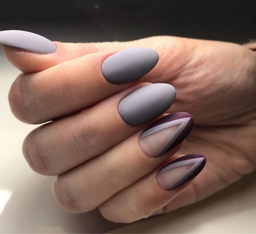 Madingas pilkas manikiūras - naujos nuotraukos, pilkos spalvos nagų dizainas