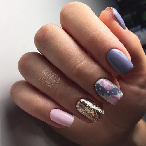 Madingas pilkas manikiūras - naujos nuotraukos, pilkos spalvos nagų dizainas