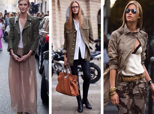 Style militaire inhabituel: photos, images à la mode, idées de garde-robe
