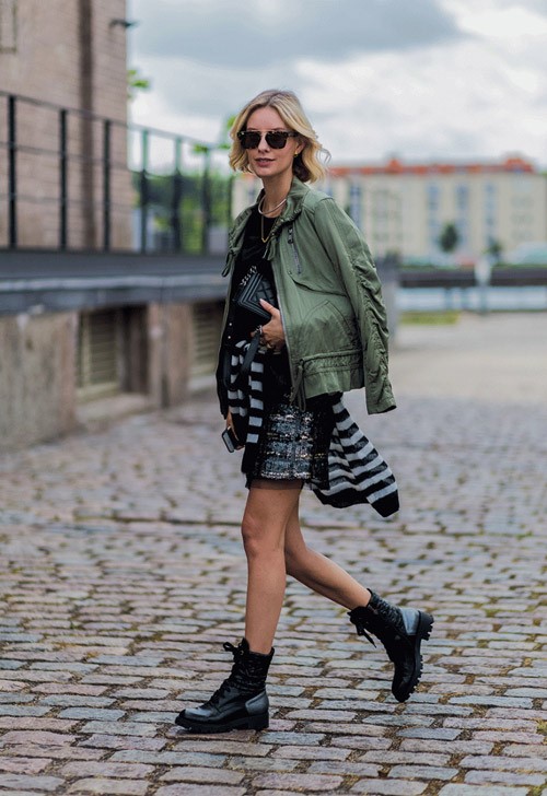 Style militaire inhabituel: photos, images à la mode, idées de garde-robe