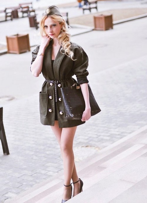 Style militaire inhabituel: photos, images à la mode, idées de garde-robe