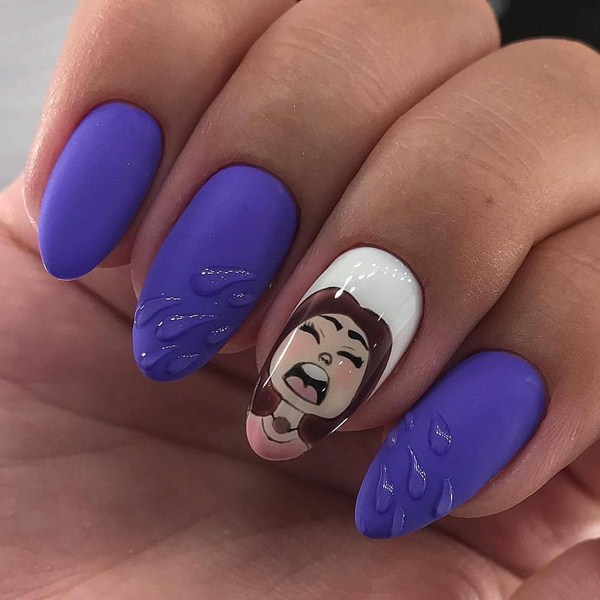Nouveautés de manucure avec dessins: de magnifiques photos de l'idée du nail art avec une photo