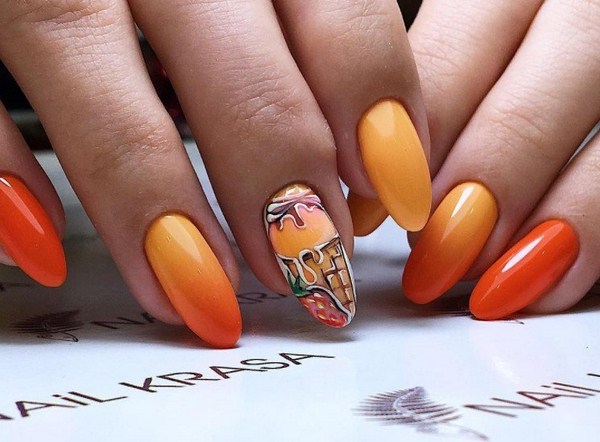Nouveautés de manucure avec dessins: de magnifiques photos de l'idée du nail art avec une photo