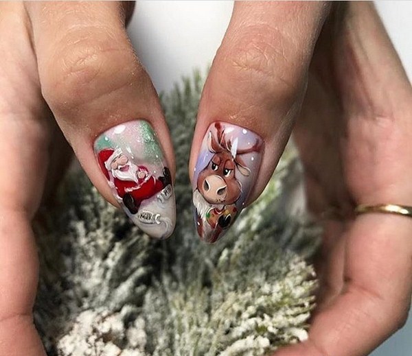 Nouveautés de manucure avec dessins: de magnifiques photos de l'idée du nail art avec une photo
