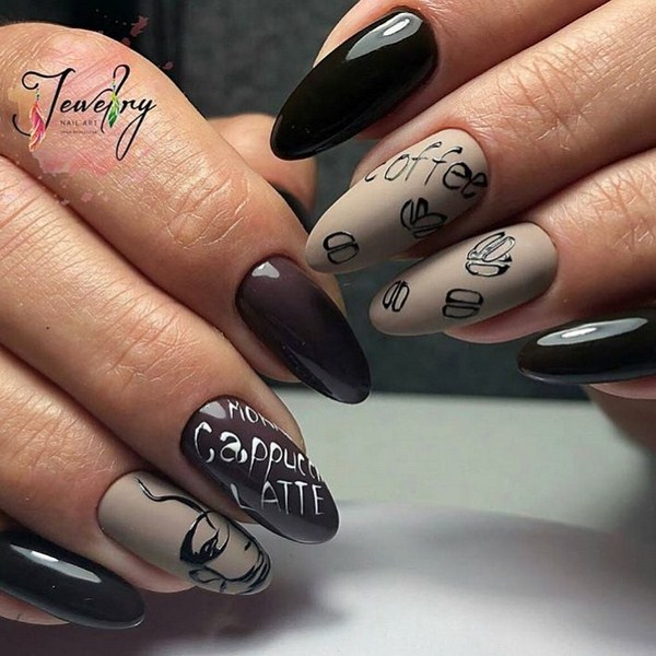 Nouveautés de manucure avec dessins: de magnifiques photos de l'idée du nail art avec une photo