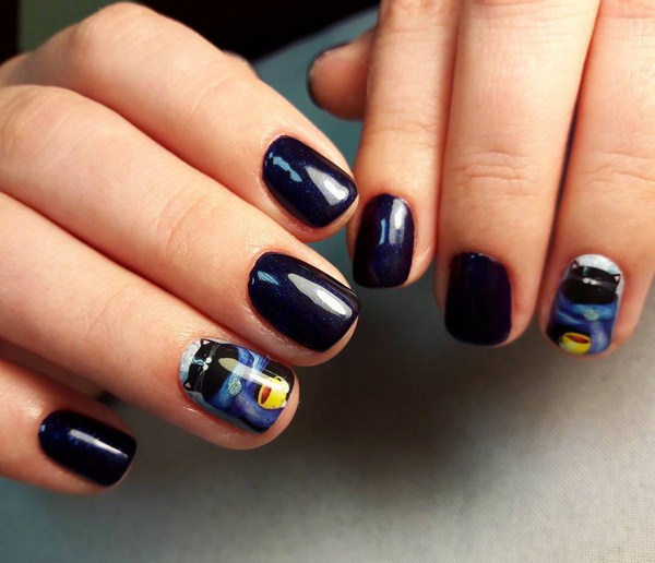 Nouveautés de manucure avec dessins: de magnifiques photos de l'idée du nail art avec une photo