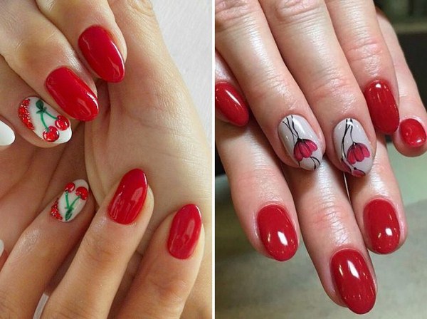 Adorable manucure en rouge: nouveau