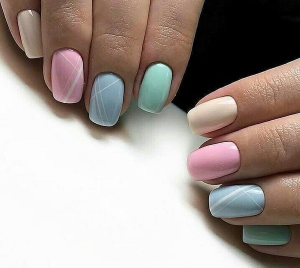 Nouveau vernis gel manucure: exemples intéressants de vernis gel design ongles sur la photo