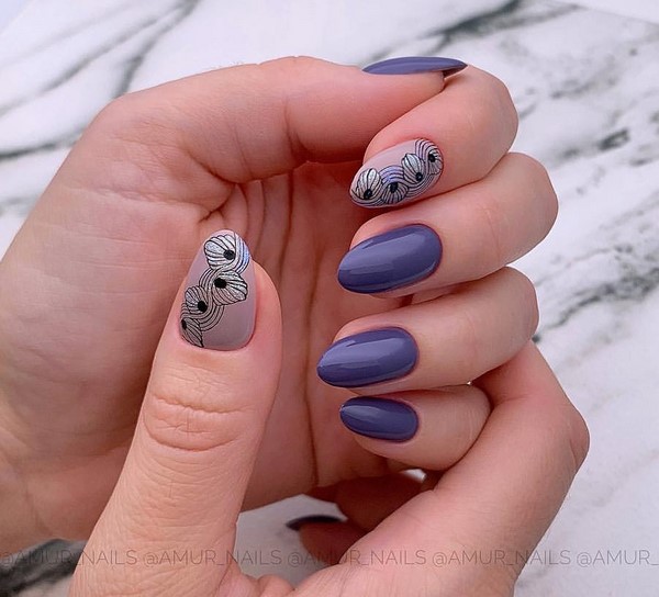 Nouveau vernis gel manucure: exemples intéressants de vernis gel design ongles sur la photo