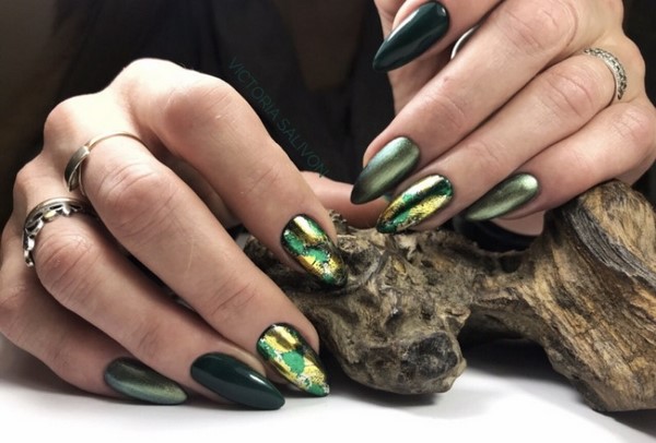 Nouveau vernis gel manucure: exemples intéressants de vernis gel design ongles sur la photo