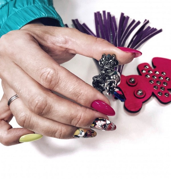 Nouveau vernis gel manucure: exemples intéressants de vernis gel design ongles sur la photo