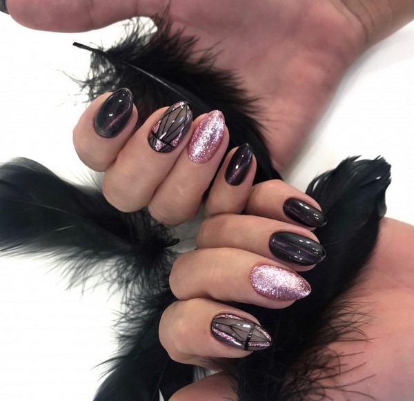 Nouveau vernis gel manucure: exemples intéressants de vernis gel design ongles sur la photo