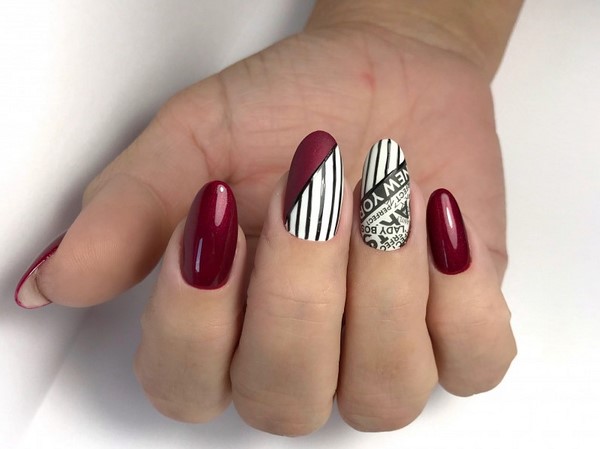 Nouveau vernis gel manucure: exemples intéressants de vernis gel design ongles sur la photo