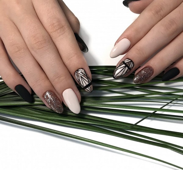 Nouveau vernis gel manucure: exemples intéressants de vernis gel design ongles sur la photo