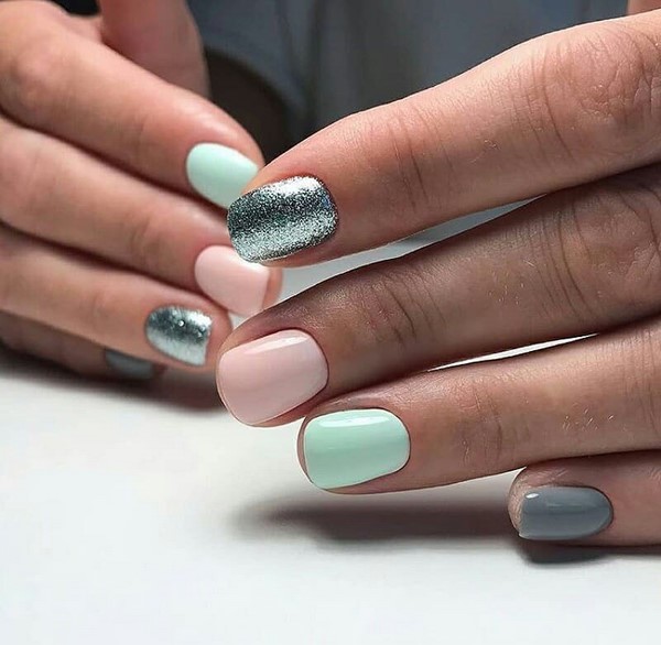 Nouveau vernis gel manucure: exemples intéressants de vernis gel design ongles sur la photo