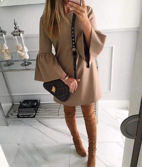 Selalunya pakaian trapeze yang sentiasa terkini: idea-idea foto, imej, trend