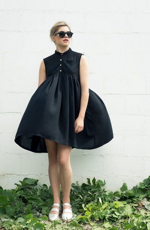 Selalunya pakaian trapeze yang sentiasa terkini: idea-idea foto, imej, trend