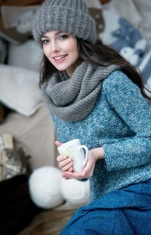 Stricken. Was kann mit stilvollen Strickneuheiten gestrickt werden