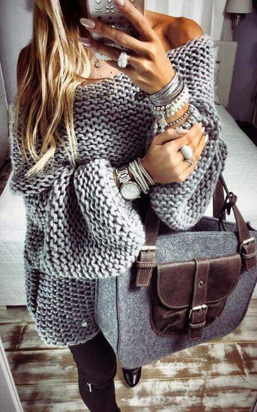 Stricken. Was kann mit stilvollen Strickneuheiten gestrickt werden