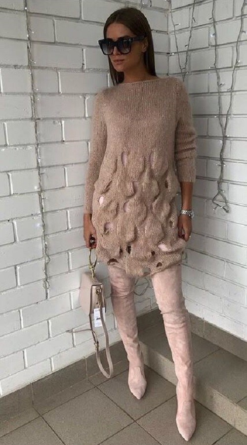 Stricken. Was kann mit stilvollen Strickneuheiten gestrickt werden