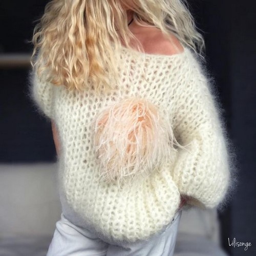 Stricken. Was kann mit stilvollen Strickneuheiten gestrickt werden