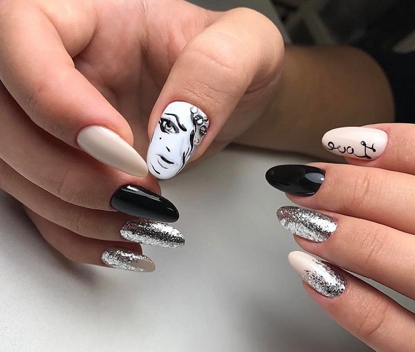 Interprétations incroyables de la conception combinée des ongles