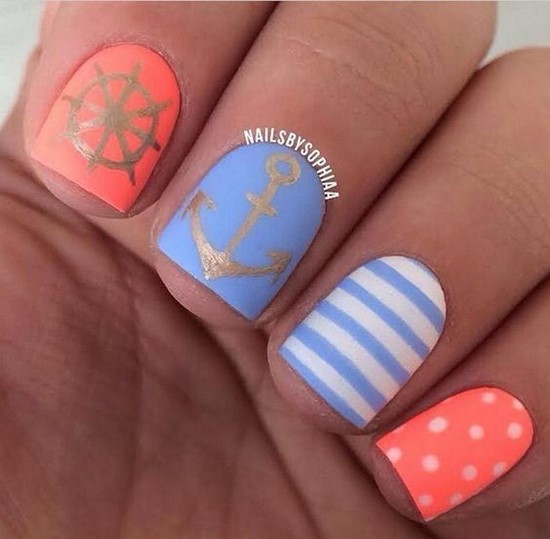 Super Coral Nail Design Ideas dans des exemples de maîtrise