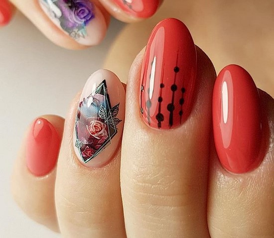 Super Coral Nail Design Ideas dans des exemples de maîtrise