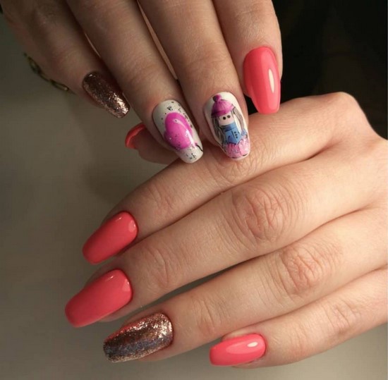 Super Coral Nail Design Ideas dans des exemples de maîtrise