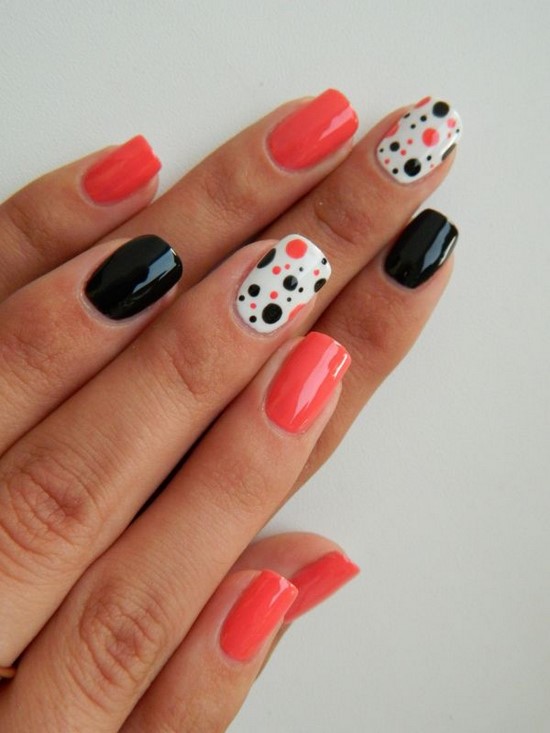 Super Coral Nail Design Ideas dans des exemples de maîtrise