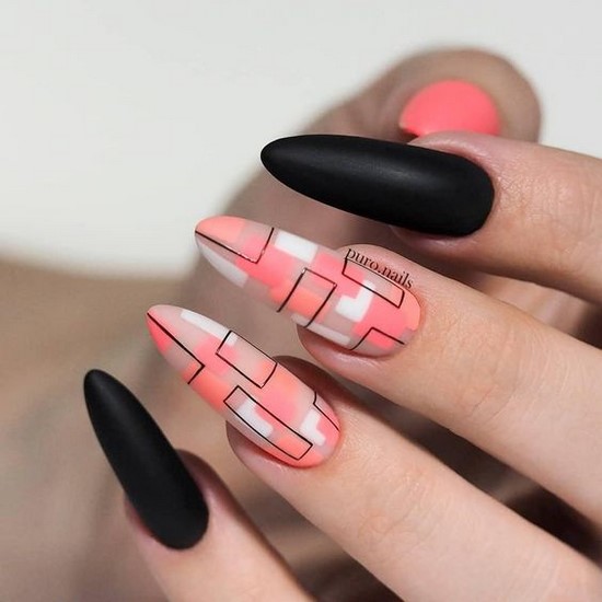 Super Coral Nail Design Ideas dans des exemples de maîtrise
