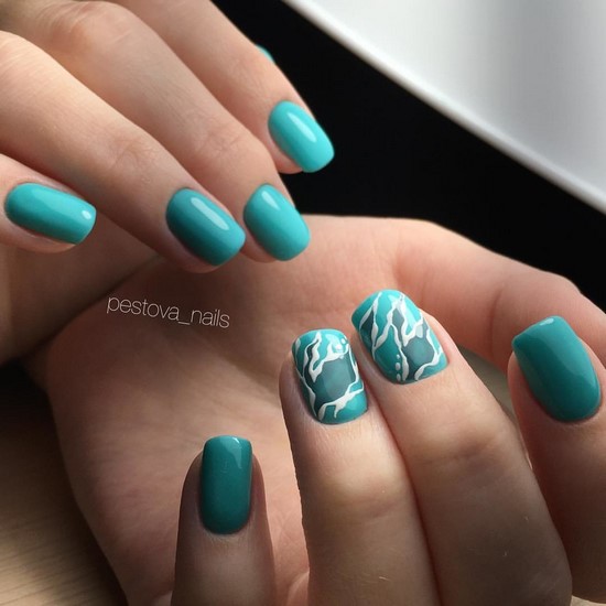 Nouvelles solutions de nail art turquoise - les meilleures photos de design