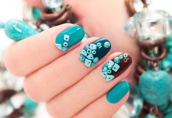 Nouvelles solutions de nail art turquoise - les meilleures photos de design