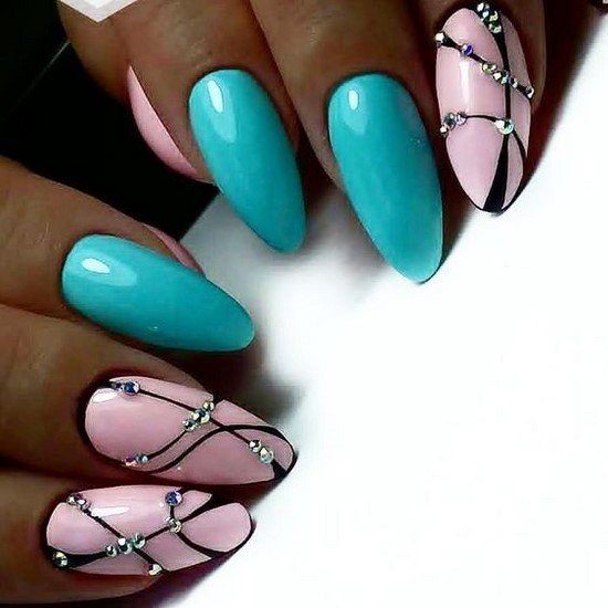 Nouvelles solutions de nail art turquoise - les meilleures photos de design