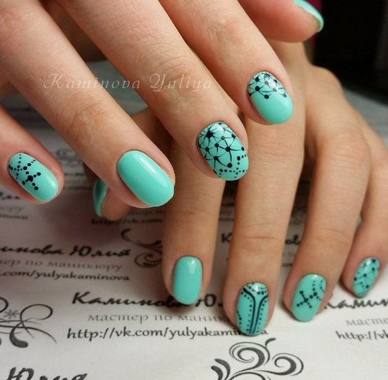 Nouvelles solutions de nail art turquoise - les meilleures photos de design