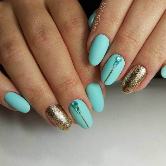 Nouvelles solutions de nail art turquoise - les meilleures photos de design