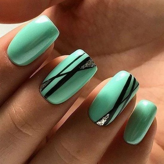 Nouvelles solutions de nail art turquoise - les meilleures photos de design