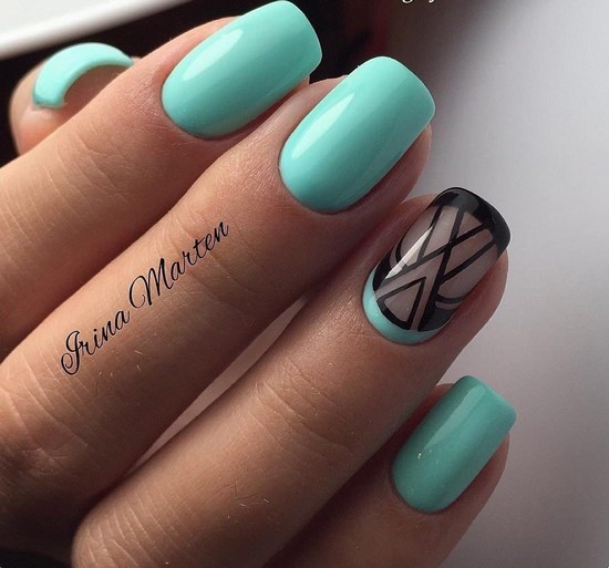Nouvelles solutions de nail art turquoise - les meilleures photos de design