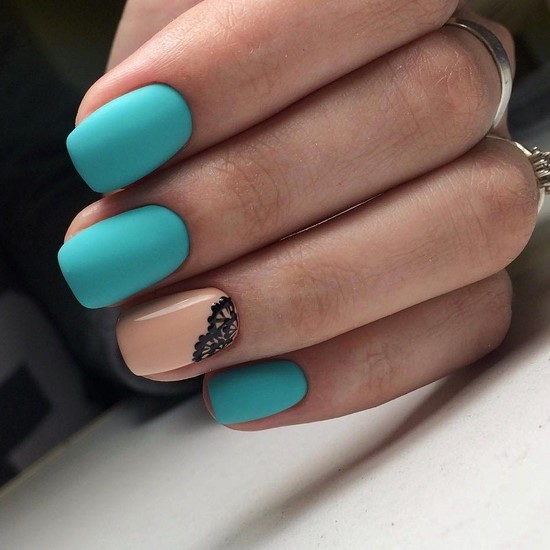 Nouvelles solutions de nail art turquoise - les meilleures photos de design