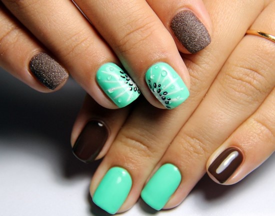 Nouvelles solutions de nail art turquoise - les meilleures photos de design