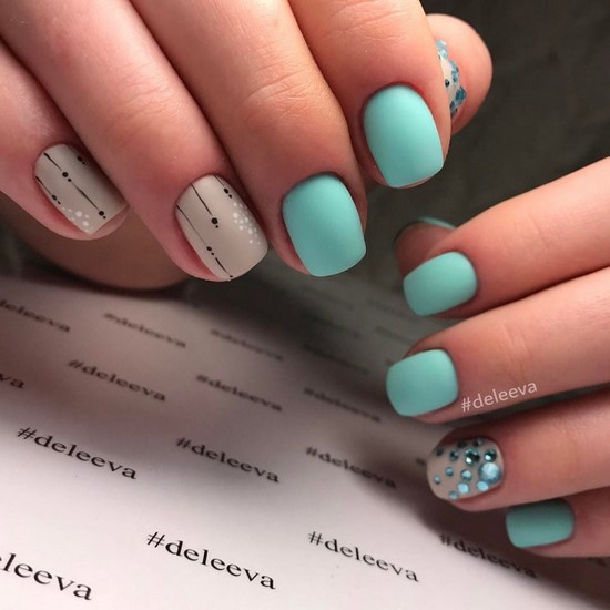 Nouvelles solutions de nail art turquoise - les meilleures photos de design